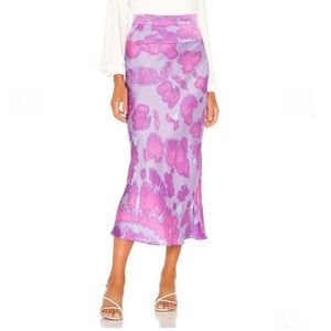 Free People Normani Bias Tie Dye Printed Midi Skirt